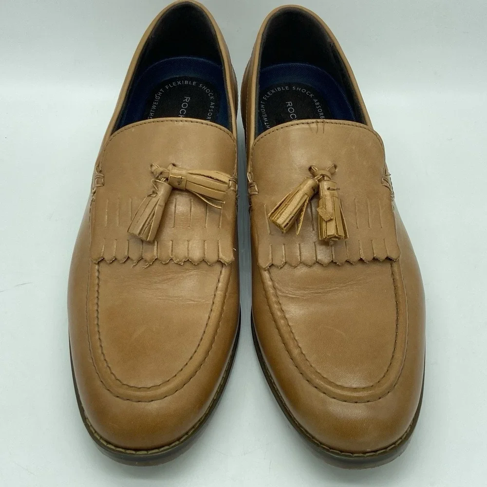 Rockport‎ Men's 9W Comfort DMX Business Leather Kilty Tassel Slip-On Loafers